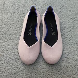 Rothy's Ballet Flats Womens 9.5 Shoes Pink Almond Toe Slip On Knit